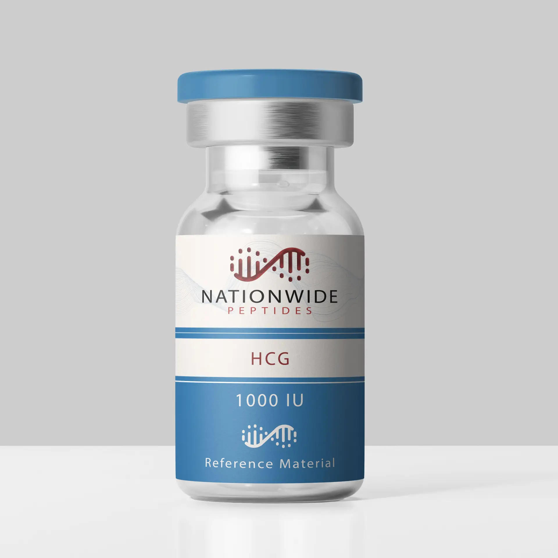 HCG peptide reference material vial for laboratory research documentation