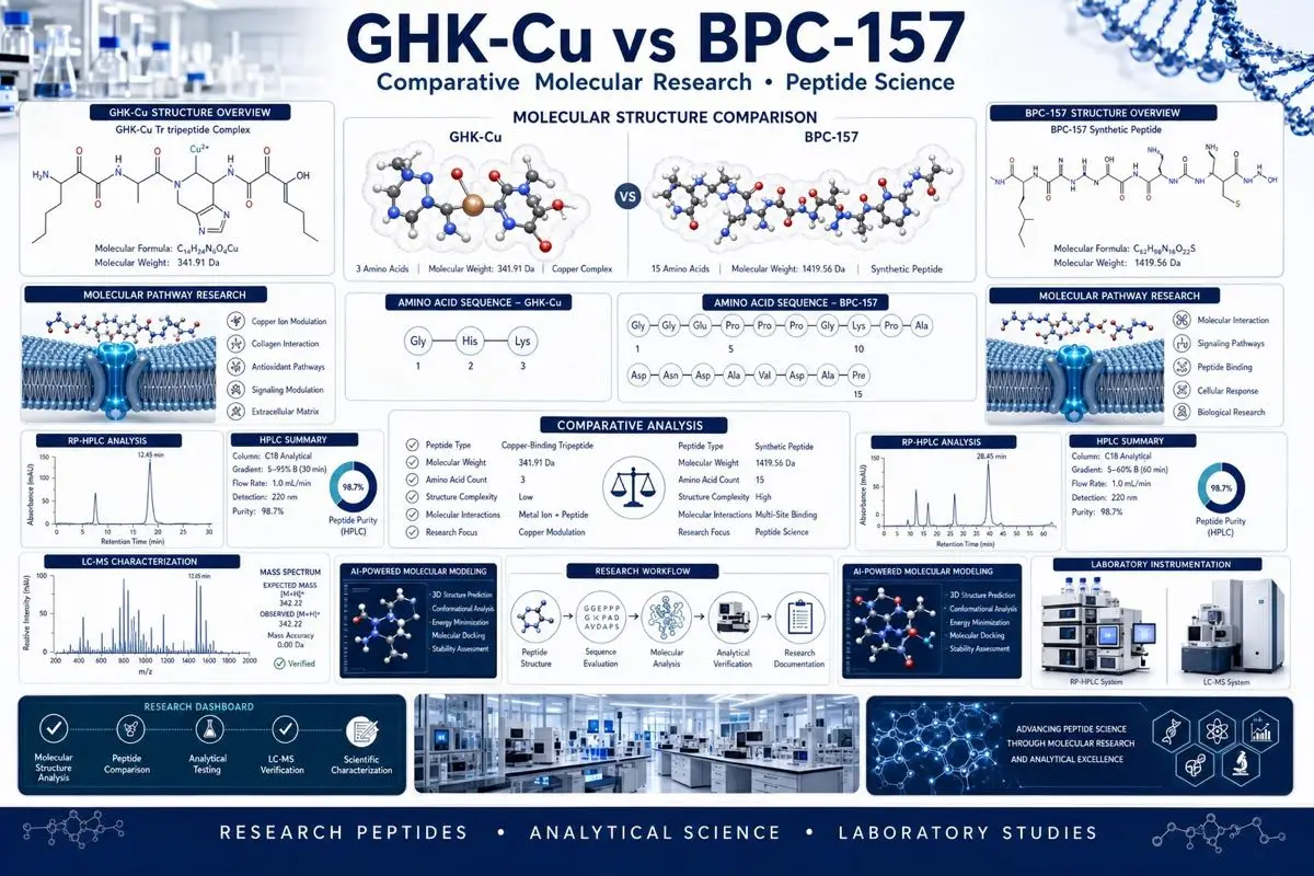 GHK-Cu versus BPC-157 comparative research dashboard