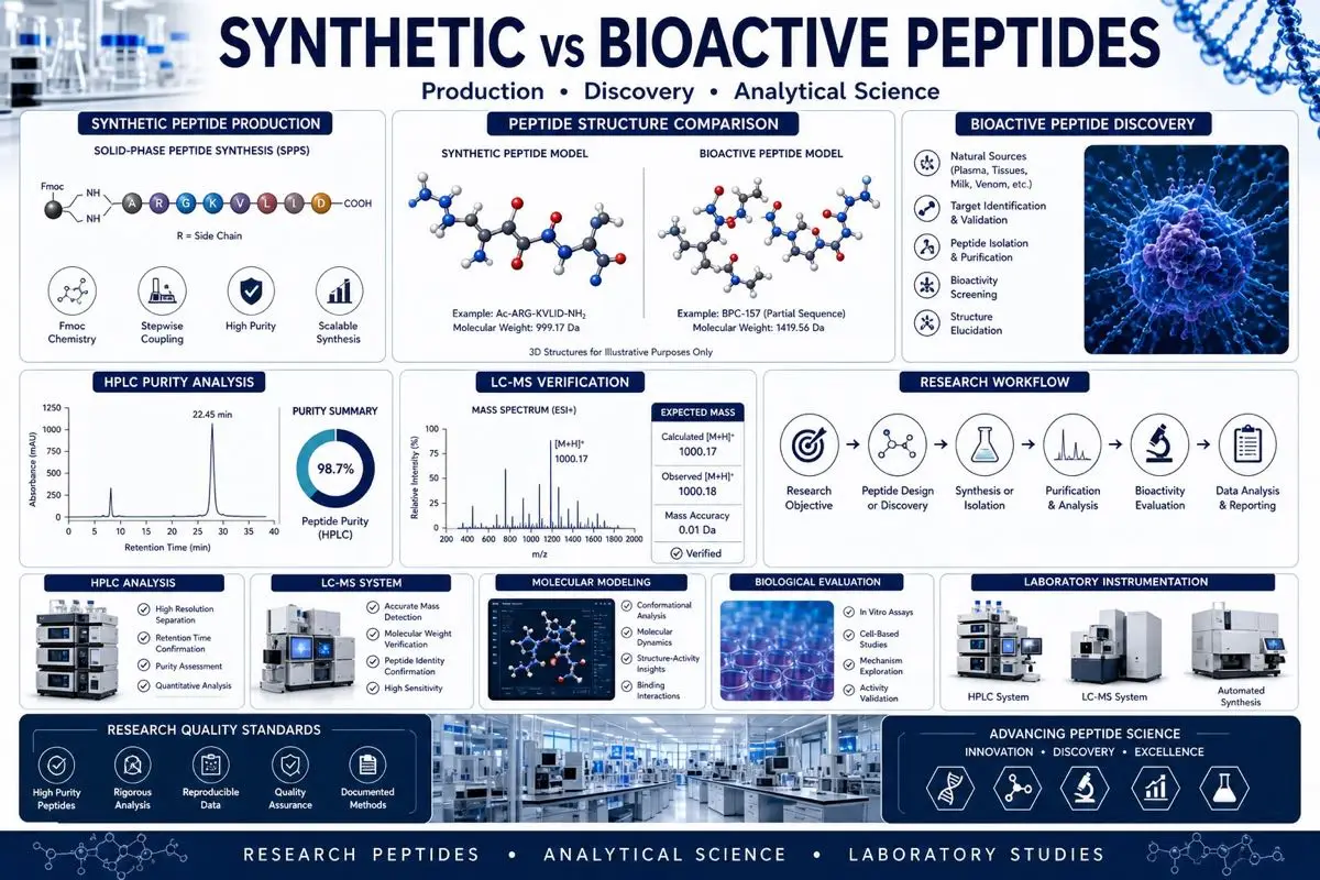 Synthetic versus bioactive peptides research dashboard