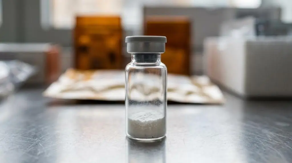 Synthetic vs bioactive peptides research vials arranged for laboratory inventory documentation
