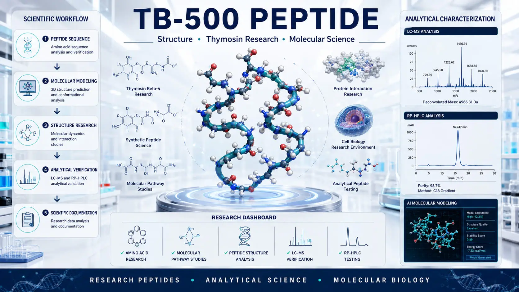 TB-500 Peptide molecular structure diagram used in laboratory research